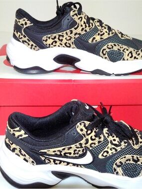 Nike Leopard-Print Chunky Sneakers - Black & Tan